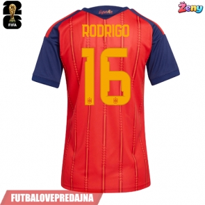 Lacne Ženy Futbalové dres Španielsko Rodri Hernandez #16 MS 2026 Krátky Rukáv - Domáci